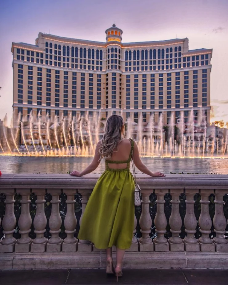 Instagrammable photo places Las Vegas- Bellagio Fountains